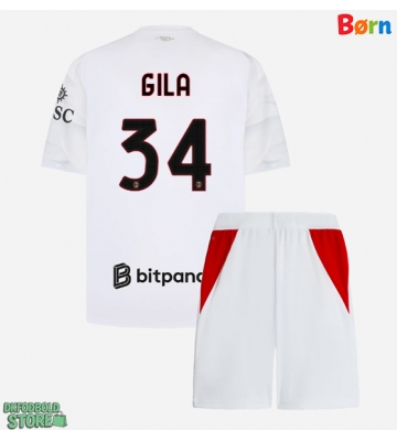 AC Milan Mario Gila #34 Replika Babytøj Udebanesæt Børn 2026-27 Kortærmet (+ Korte bukser)